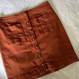 White House Black Market Skirt with Gold Buttons